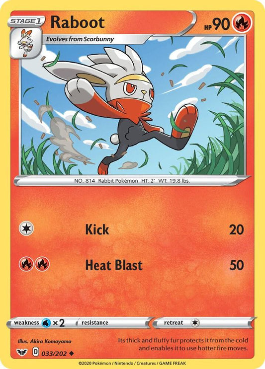 Pokemon Raboot 33/202 Sword & Shield