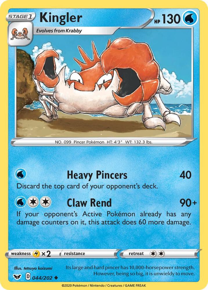 Pokemon Kingler 44/202 Sword & Shield