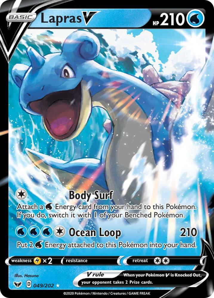 Pokemon Lapras V 49/202 Sword & Shield