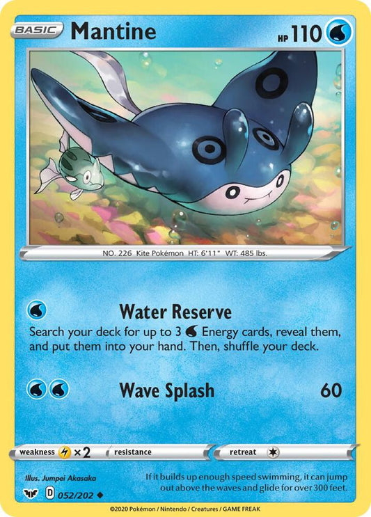 Pokemon Mantine 52/202 Sword & Shield