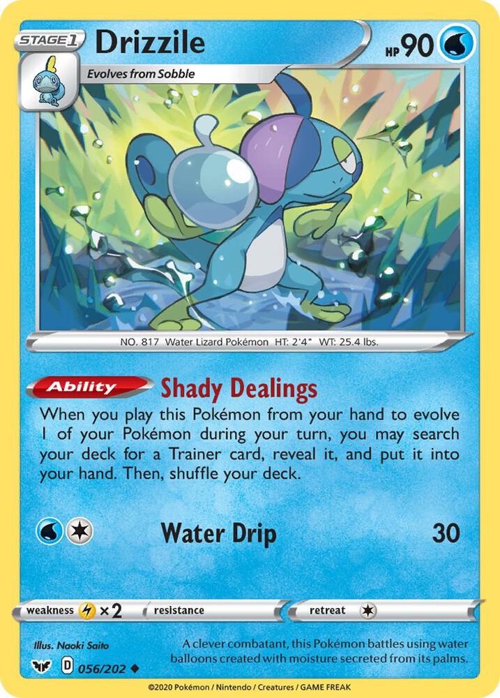 Pokemon Drizzile 56/202 Sword & Shield