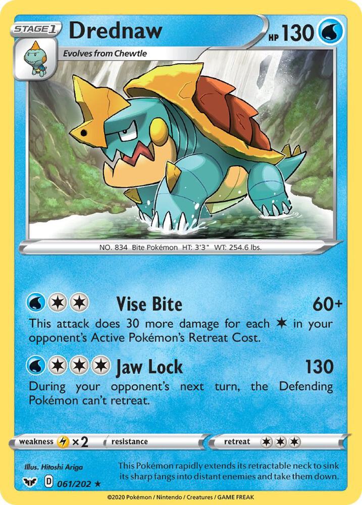 Pokemon Drednaw 61/202 Sword & Shield