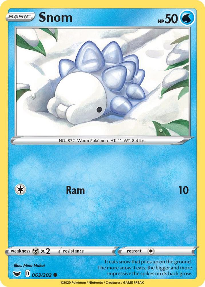 Pokemon Snom 63/202 Sword & Shield