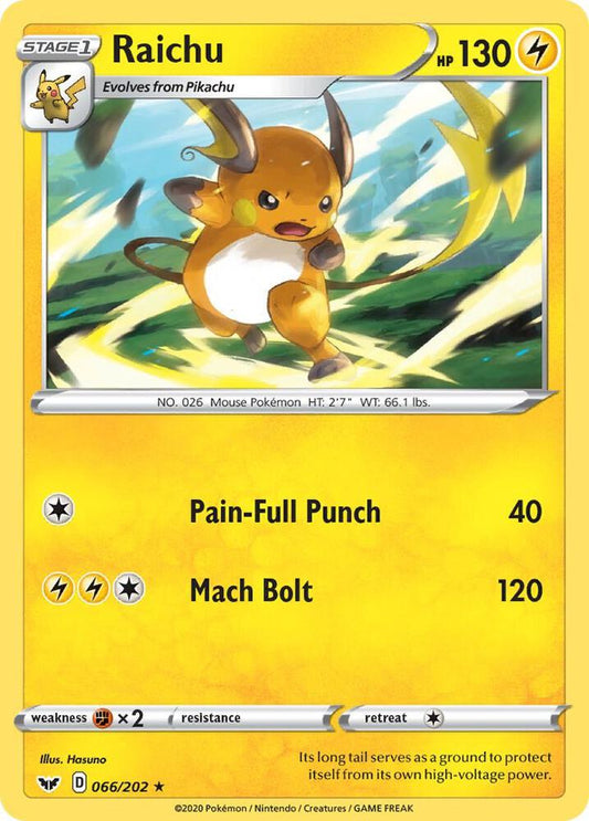 Pokemon Raichu 66/202 Sword & Shield