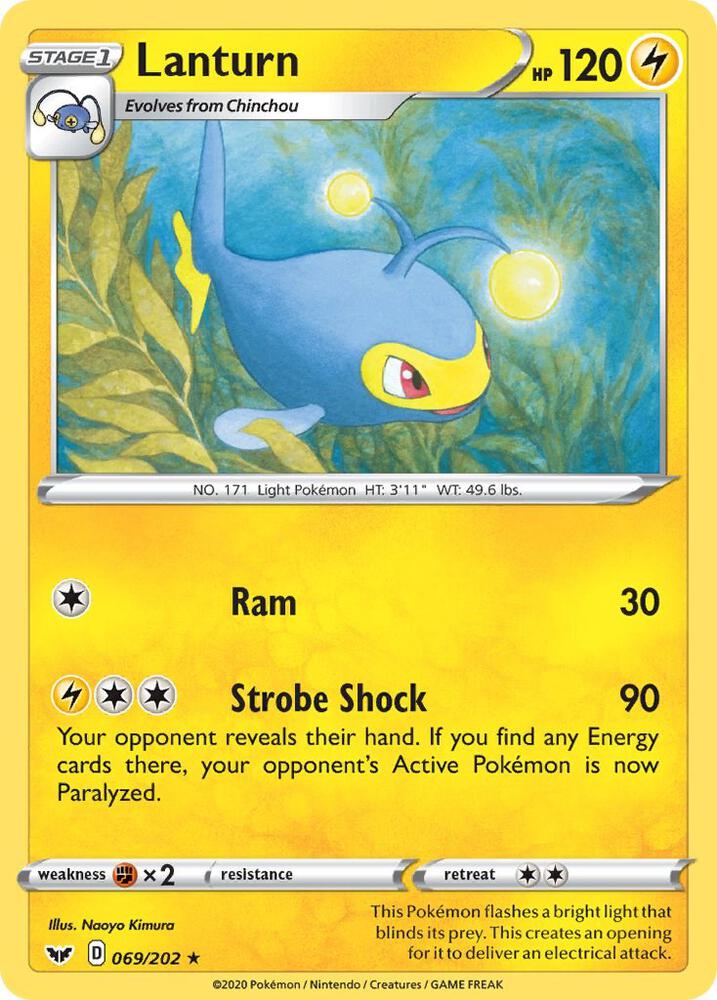 Pokemon Lanturn 69/202 Sword & Shield