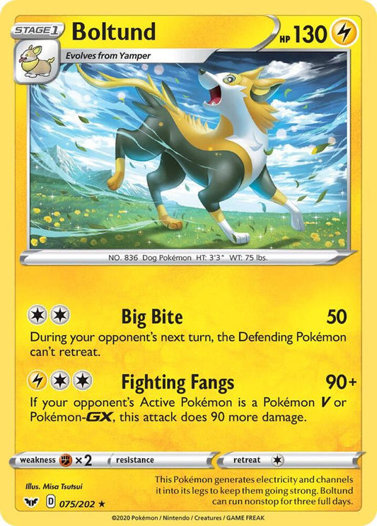 Pokemon Boltund 75/202 Sword & Shield