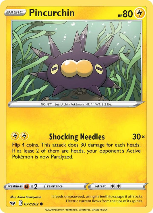 Pokemon Pincurchin 77/202 Sword & Shield