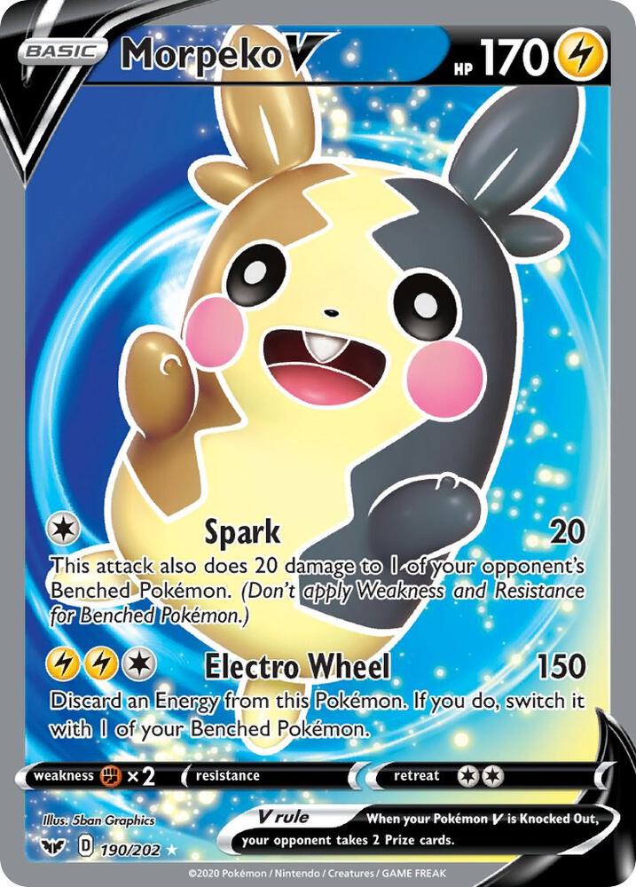 Pokemon Morpeko V 190/202 Sword & Shield