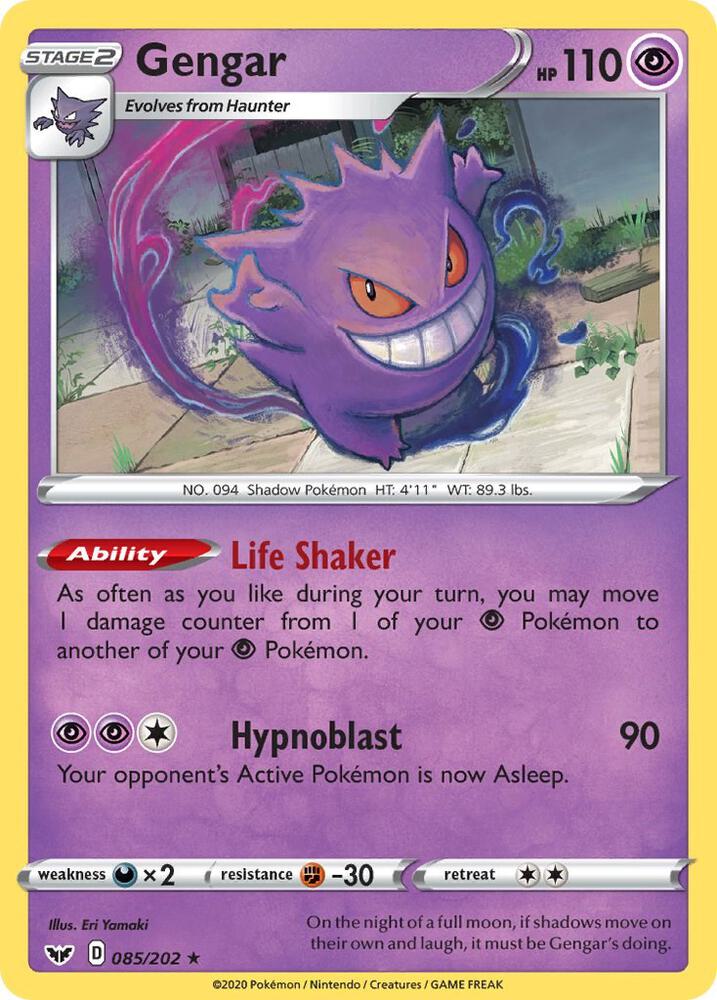 Pokemon Gengar 85/202 Sword & Shield