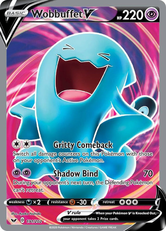 Pokemon Wobbuffet V 191/202 Sword & Shield