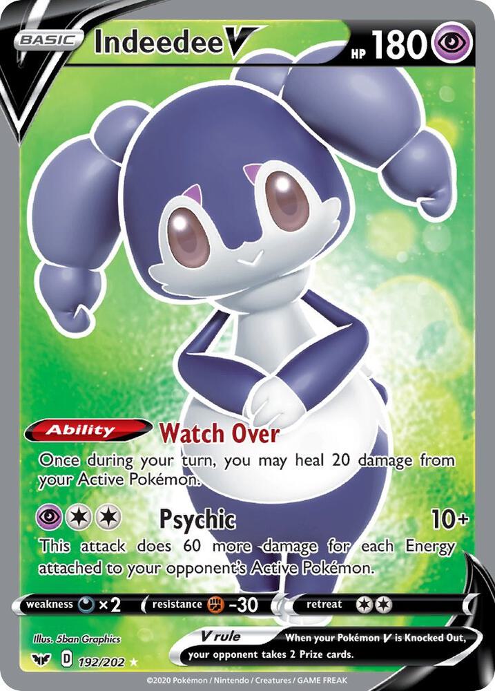 Pokemon Indeedee V 91/202 Sword & Shield