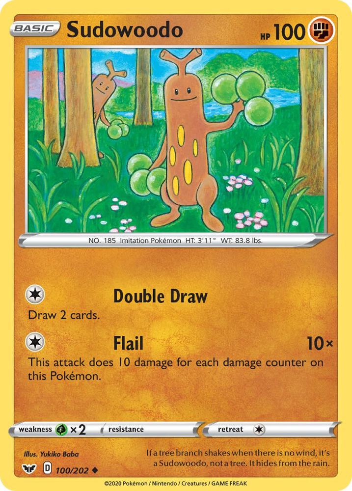 Pokemon Sudowoodo 100/202 Sword & Shield