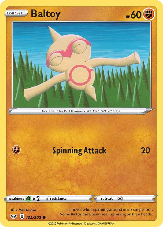 Pokemon Baltoy 102/202 Sword & Shield