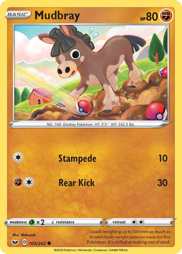 Pokemon Mudbray 105/202 Sword & Shield