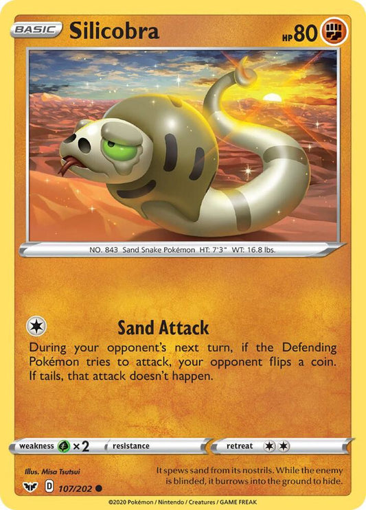 Pokemon Silicobra 107/202 Sword & Shield