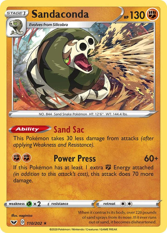 Pokemon Sandaconda 110/202 Sword & Shield