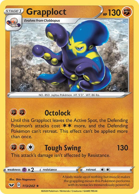 Pokemon Grapploct 113/202 Sword & Shield