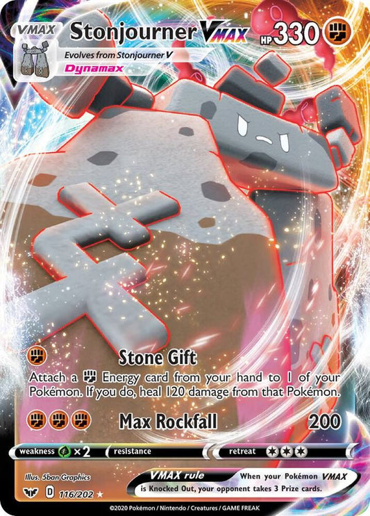 Pokemon Stonjourner VMAX 116/202 Sword & Shield
