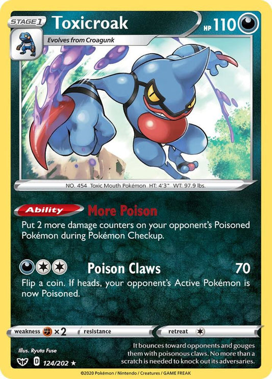 Pokemon Toxicroak 124/202 Sword & Shield