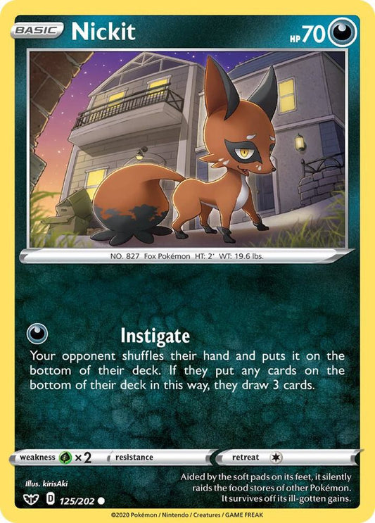 Pokemon Nickit 125/202 Sword & Shield