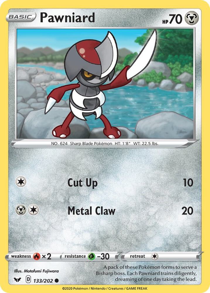 Pokemon Pawniard 133/202 Sword & Shield
