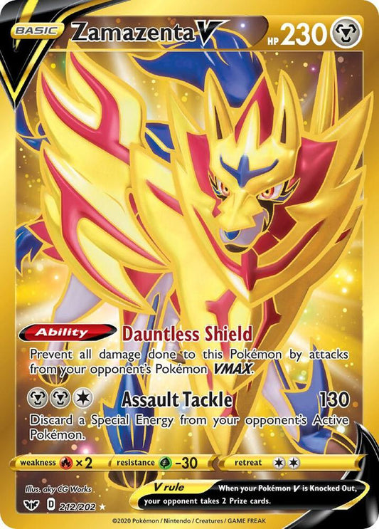 Pokemon Zamazenta V 212/202 Sword & Shield