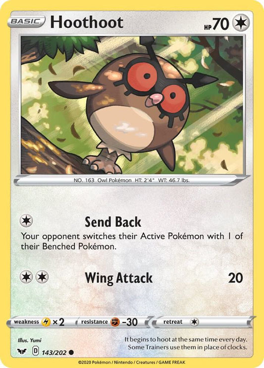 Pokemon Hoothoot 143/202 Sword & Shield