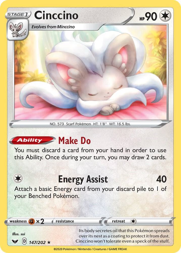 Pokemon Cinccino 147/202 Sword & Shield