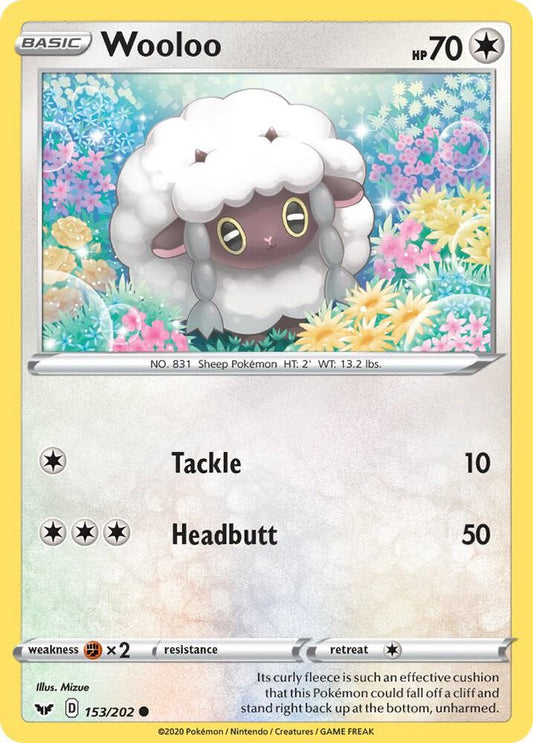 Pokemon Wooloo 153/202 Sword & Shield