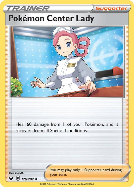 Pokemon Pokémon Center Lady 176/202 Sword & Shield