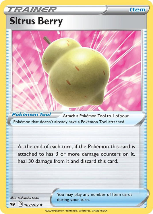 Pokemon Sitrus Berry 182/202 Sword & Shield