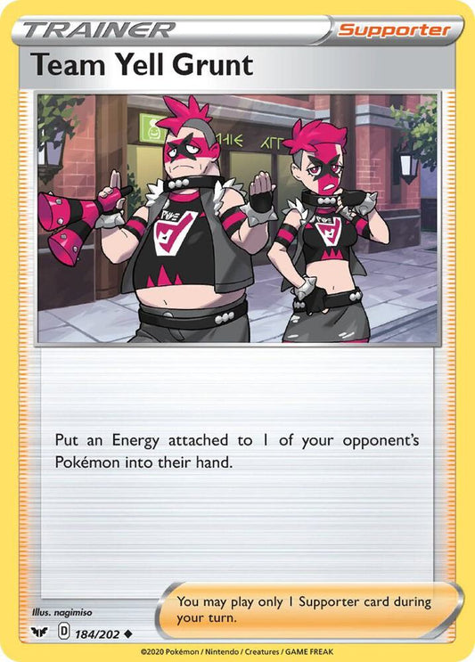 Pokemon Team Yell Grunt 184/202 Sword & Shield