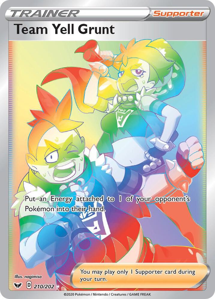 Pokemon Team Yell Grunt 210/202 Sword & Shield