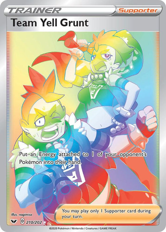 Pokemon Team Yell Grunt 210/202 Sword & Shield