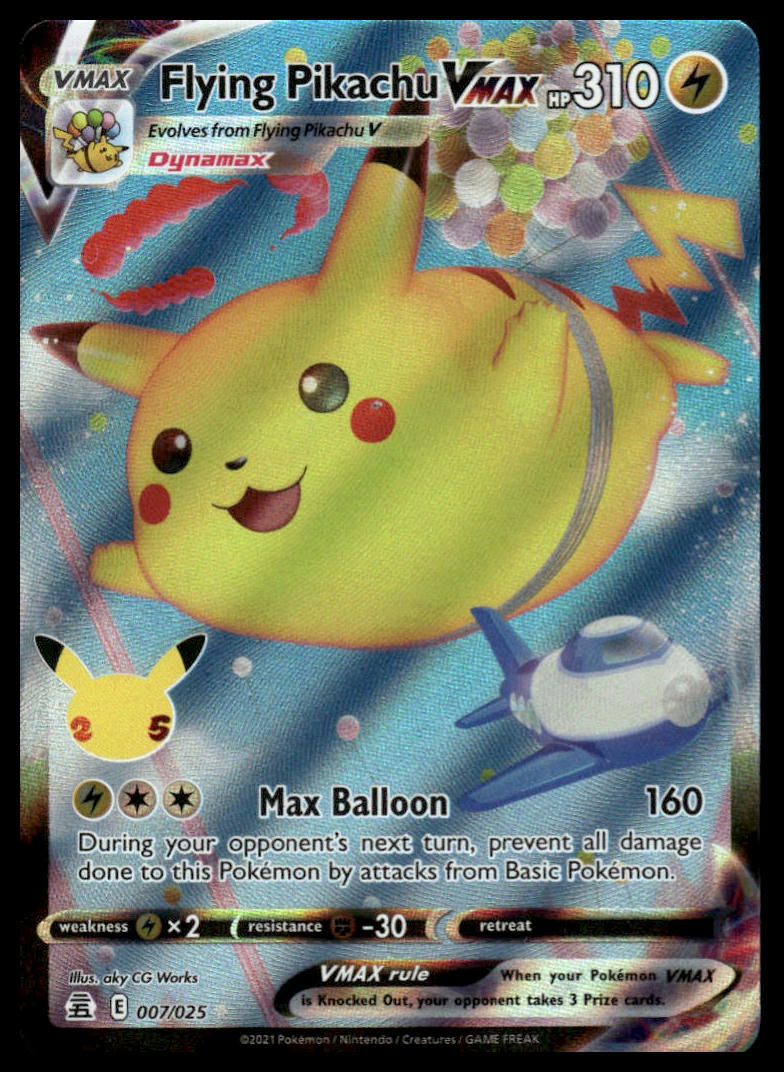Pokemon TCG Flying Pikachu VMAX #007/025 Celebrations