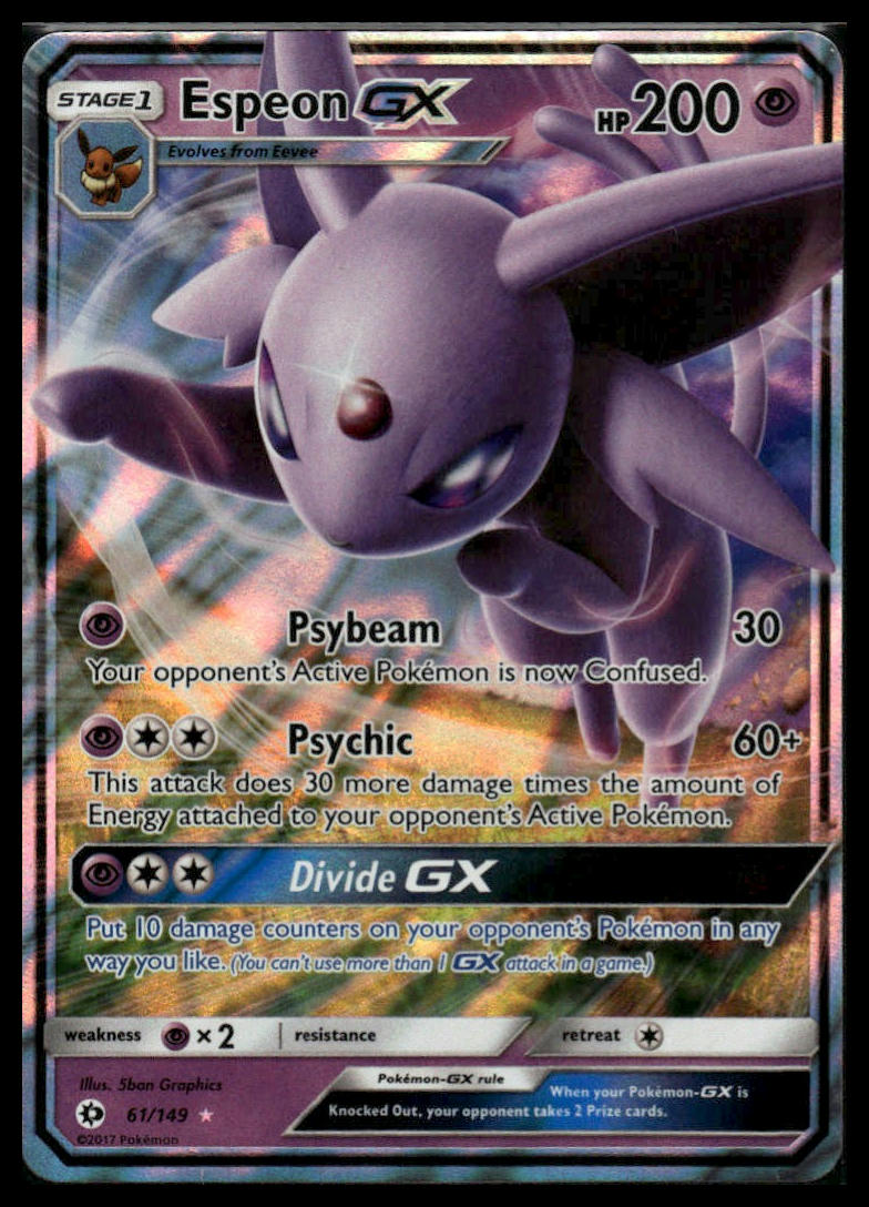Pokemon TCG Espeon GX #61/149 SM Base Set