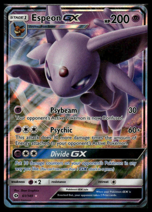 Pokemon TCG Espeon GX #61/149 SM Base Set
