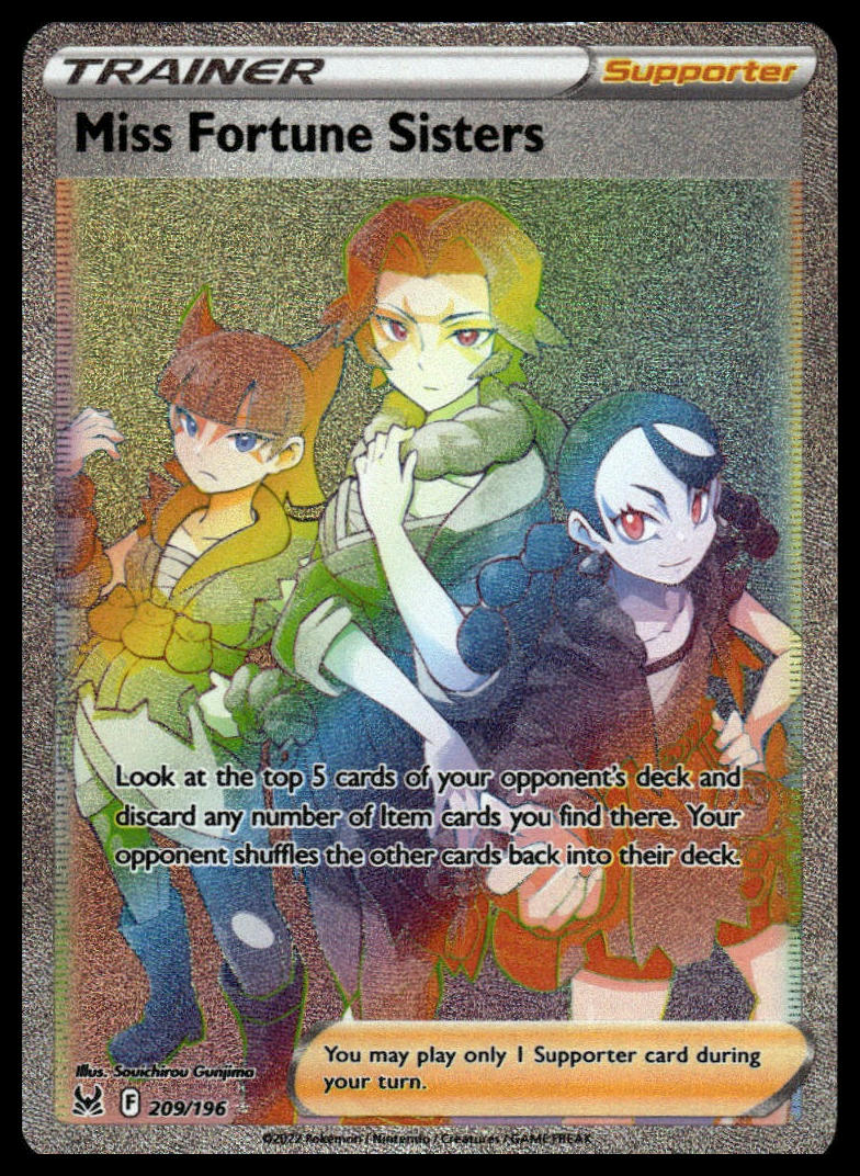 Pokemon TCG Miss Fortune Sisters (Secret) #209/196 SWSH11: Lost Origin