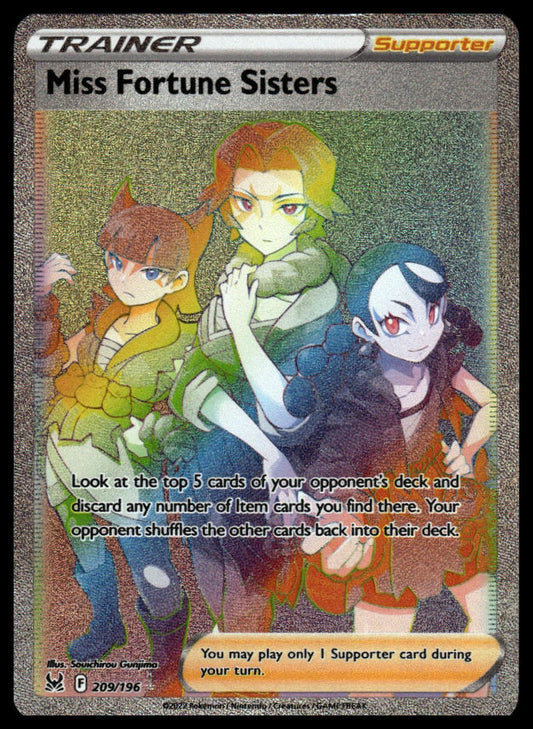 Pokemon TCG Miss Fortune Sisters (Secret) #209/196 SWSH11: Lost Origin
