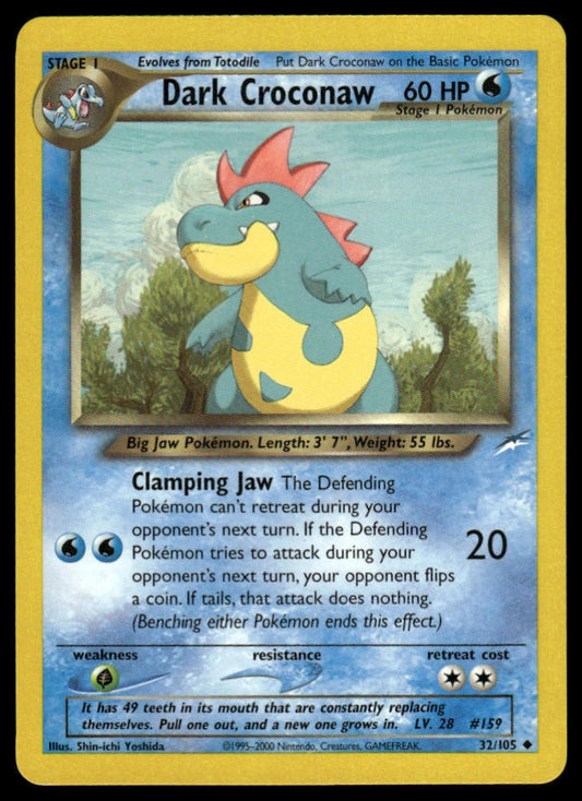 Pokemon TCG Dark Croconaw #032/105 Neo Destiny