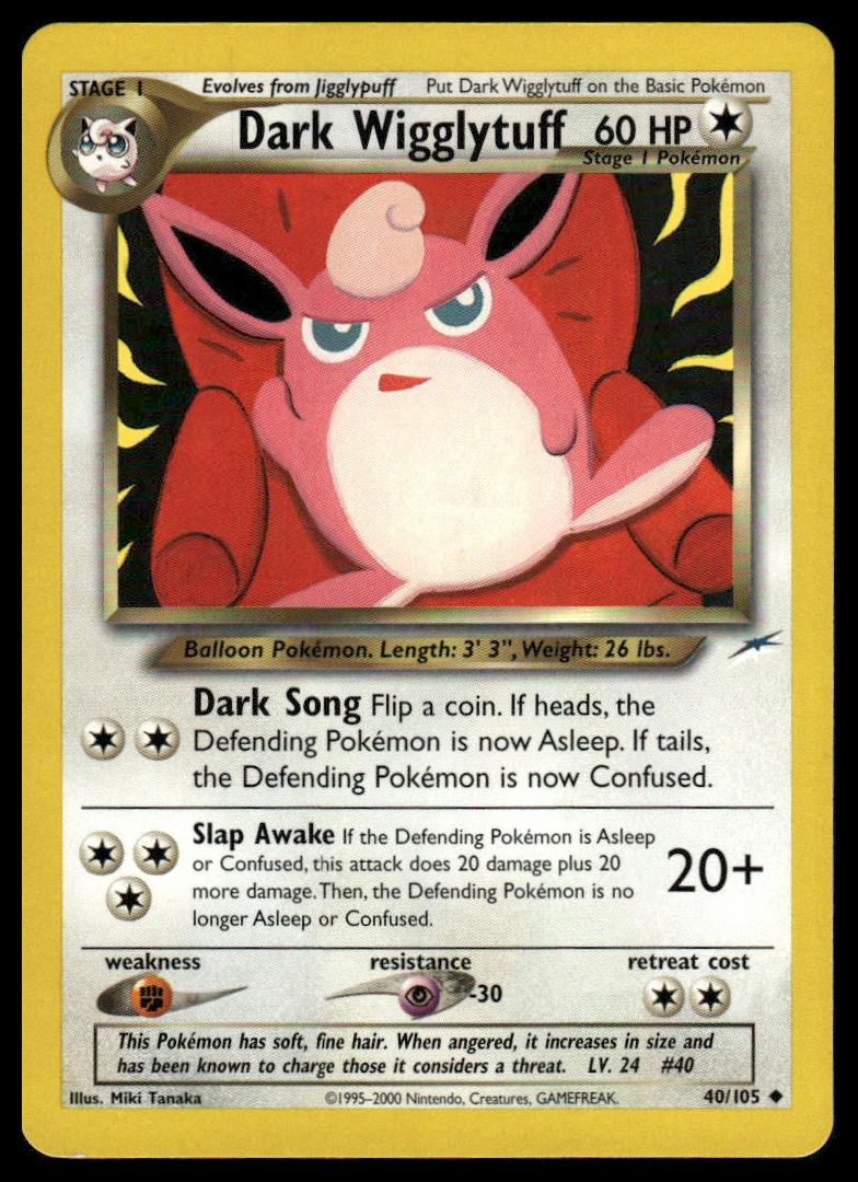 Pokemon TCG Dark Wigglytuff #040/105 Neo Destiny