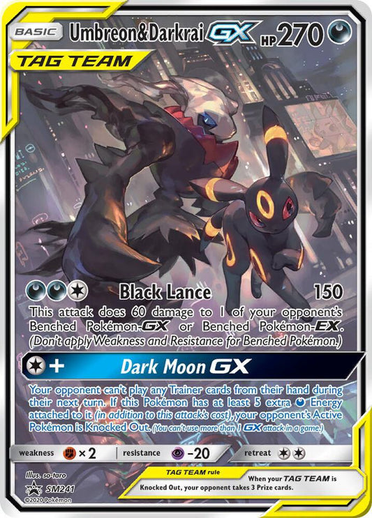 Pokemon Umbreon & Darkrai GX SM241 SM Black Star Promos