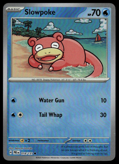 Pokemon TCG Slowpoke (Poke Ball Pattern) #018/131 SV: Prismatic Evolutions
