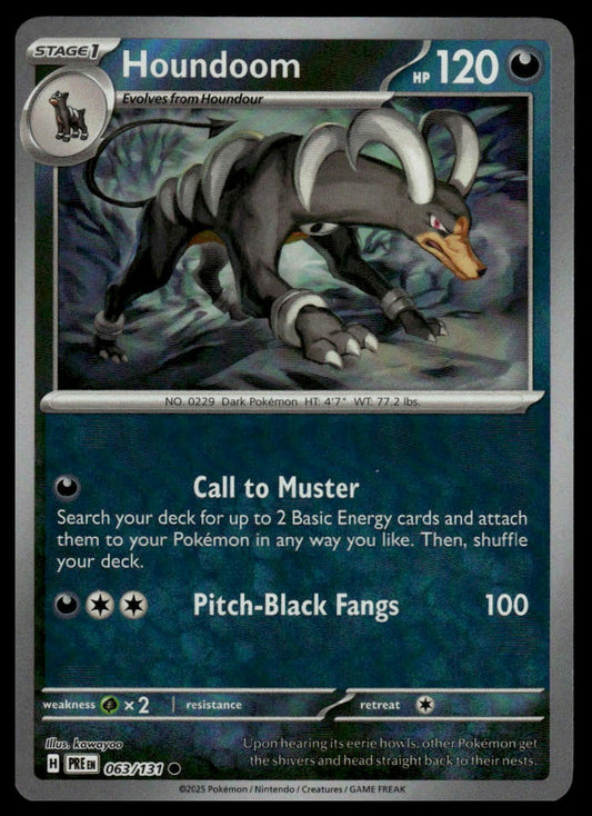Pokemon TCG Houndoom (Poke Ball Pattern) #063/131 SV: Prismatic Evolutions