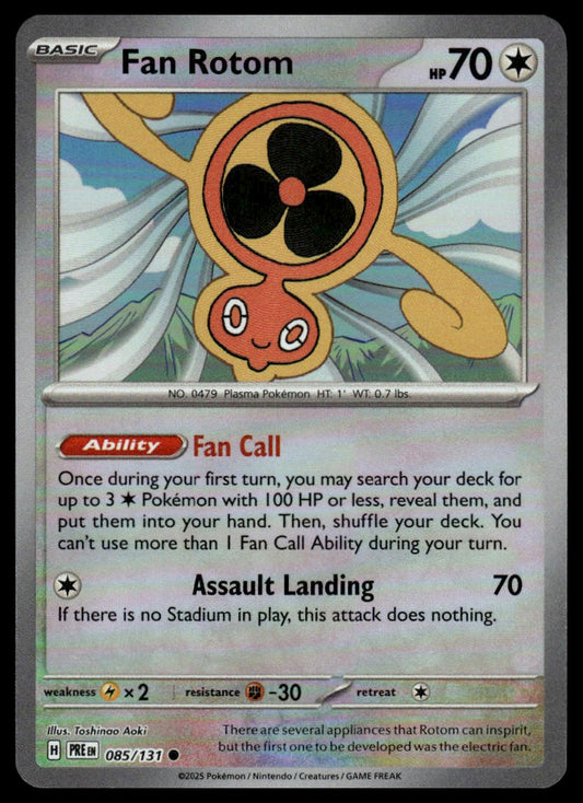 Pokemon TCG Fan Rotom (Poke Ball Pattern) #085/131 SV: Prismatic Evolutions