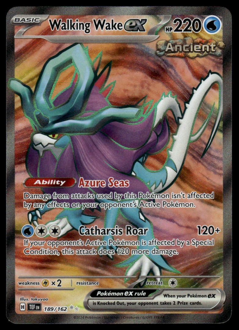 Pokemon TCG Walking Wake ex #189/162 SV05: Temporal Forces