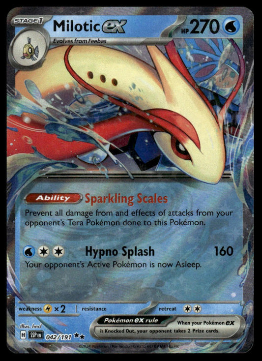 Pokemon TCG Milotic ex #042/191 SV08: Surging Sparks