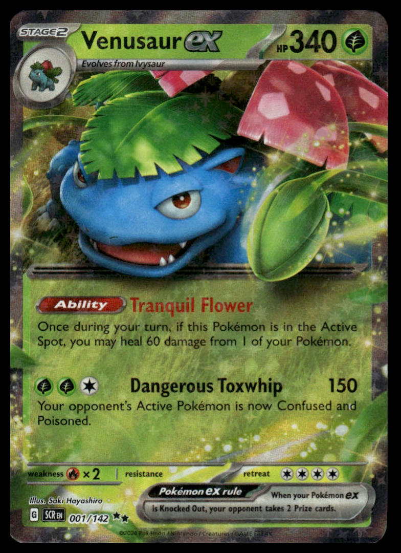 Pokemon TCG Venusaur ex #001/142 SV07: Stellar Crown