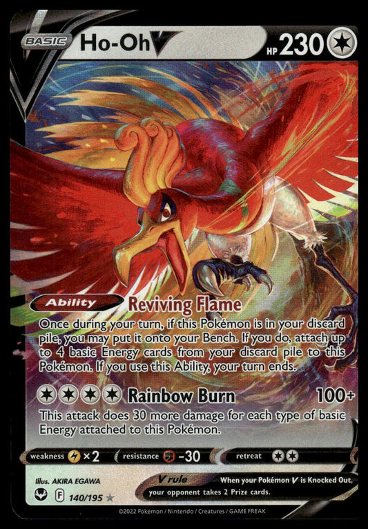 Pokemon TCG Ho-Oh V #140/195 SWSH12: Silver Tempest
