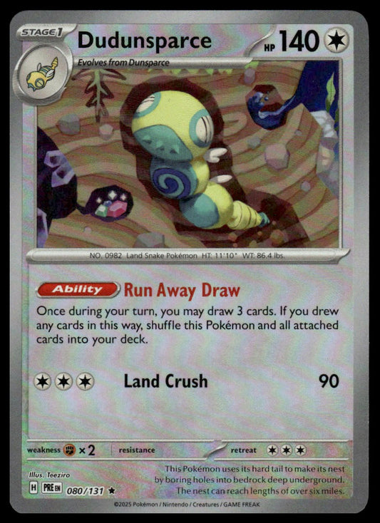 Pokemon TCG Dudunsparce (Poke Ball Pattern) #080/131 SV: Prismatic Evolutions